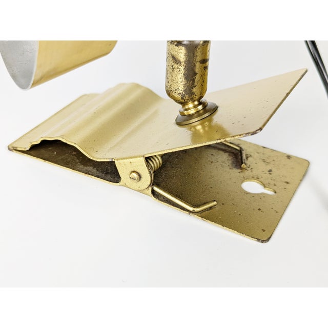 Metal Adjustable Gold Painted & Anodized Aluminum Spot Light, 1960s For Sale - Image 7 of 9