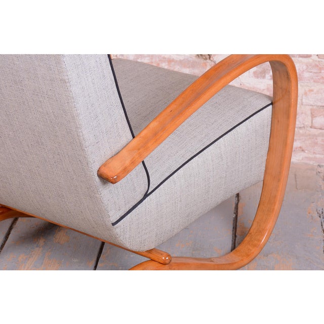 Wood Art Deco Czech H-269 Lounge Chair J. Halabala for Up Závody, 1930s For Sale - Image 7 of 13