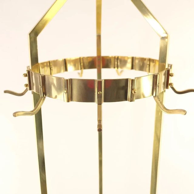 Brass Cloakroom with Umbrella Stand from Wiener Werkstätte, Wienna, 1920s For Sale - Image 6 of 7