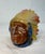 Rare Antique Native American Indian Chief Montreal White Metal Still Coin Bank For Sale In New York - Image 6 of 12