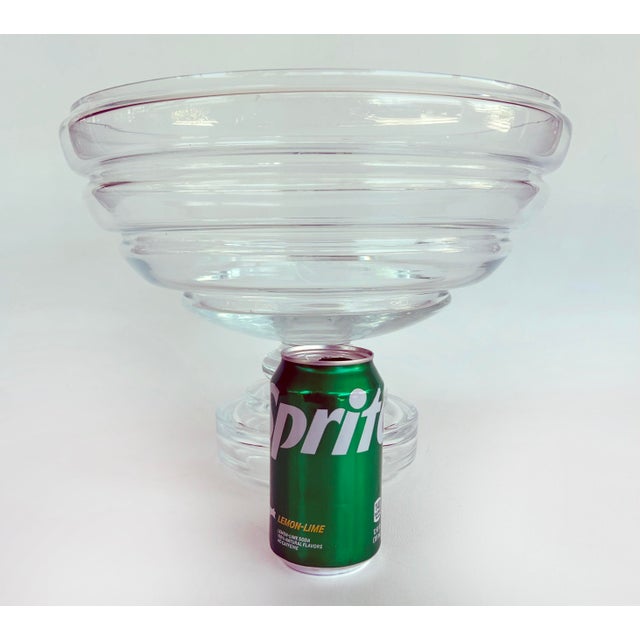Large Blown Glass Centerpiece Bowl by Global Views Made in Portugal Offered for sale is a contemporary, thick, and...