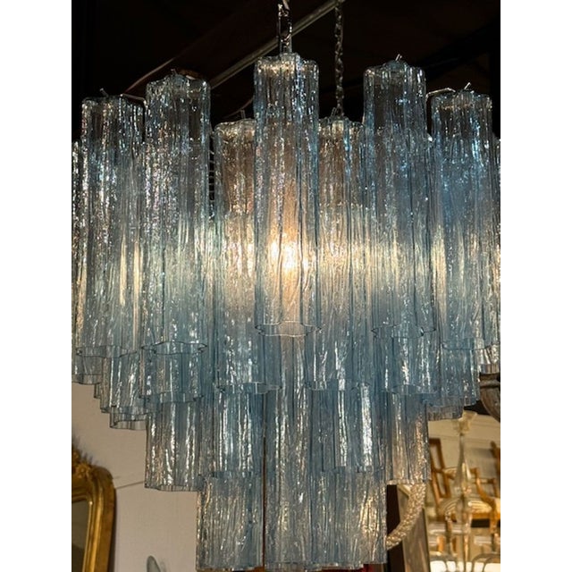 Modern Blue "Trochi" Style Murano Chandelier For Sale - Image 4 of 6