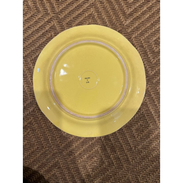 1950s Vintage Selca Yellow Majolica Cabbage Plate Set- 42 Pieces For Sale - Image 9 of 12
