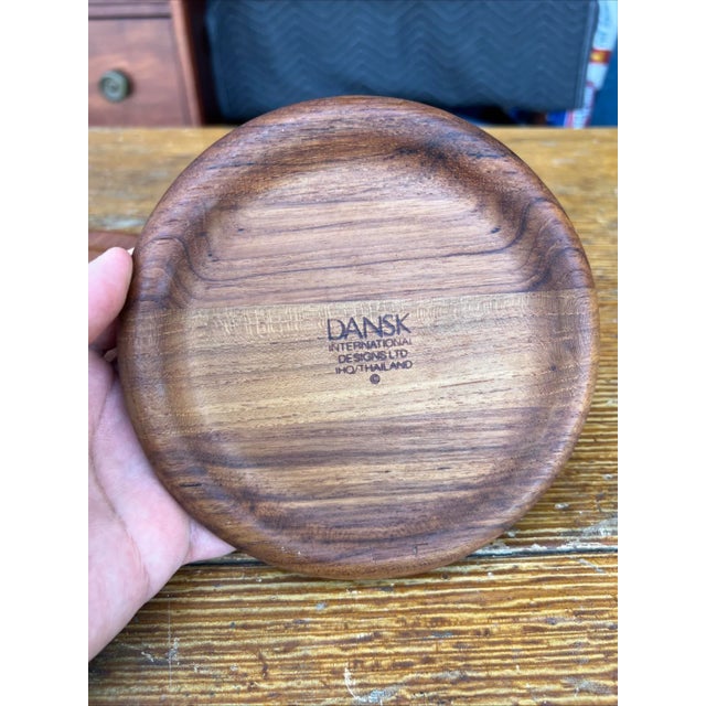 Wood Circa 1960s Vintage Dansk Teak Round Wooden Trivets, Jens Quistgaard - 2 Pieces For Sale - Image 7 of 11