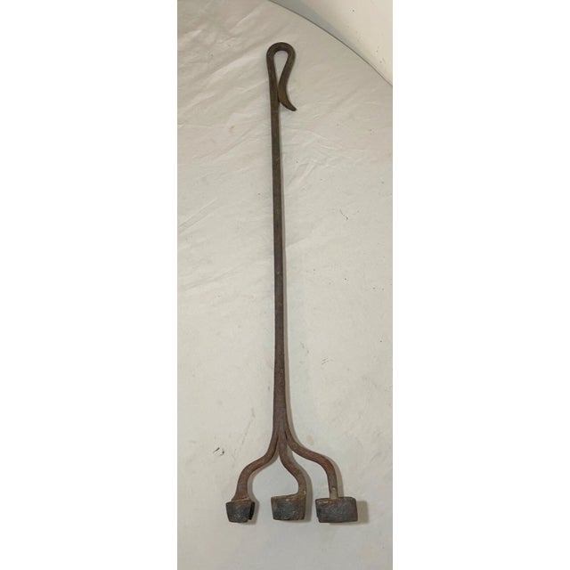 19th Century Large Antique Ios American Early 19th Century Wrought Iron Cow Branding Iron 2 For Sale - Image 5 of 11