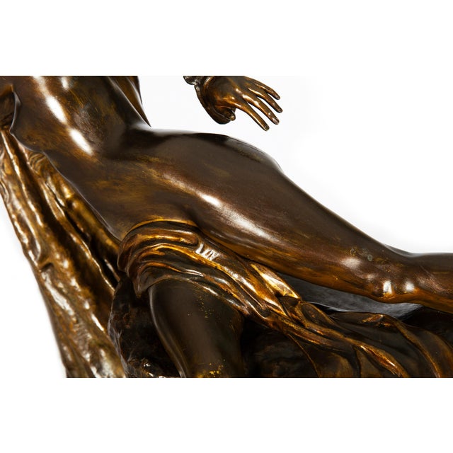 French Art Nouveau Bronze Sculpture Wagner’s “Tannhauser” After Louis Chalon For Sale - Image 11 of 18