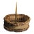 Rustic Vintage Wood Shave Natural Fiber Gathering Basket For Sale
