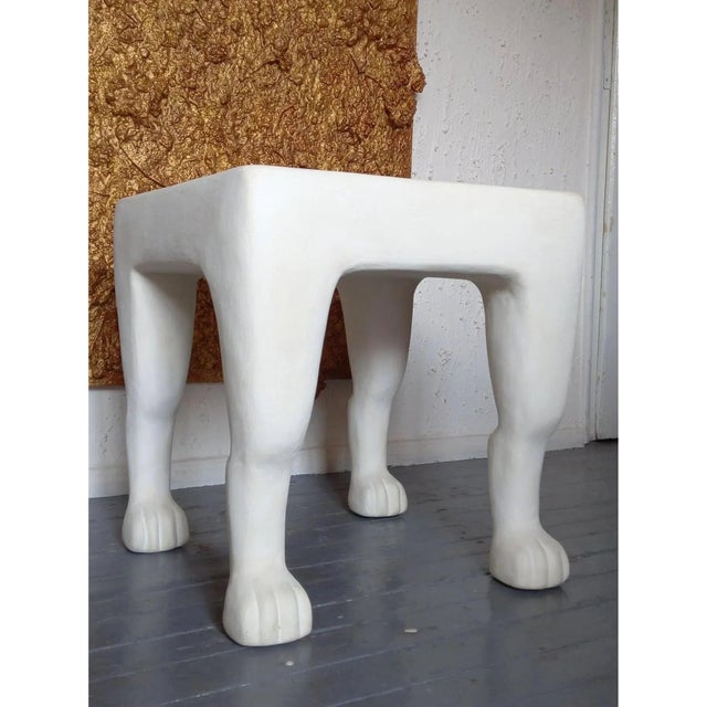 Late 20th Century Four-Legged Plaster Occasional Table Attributed to John Dickinson For Sale - Image 6 of 11