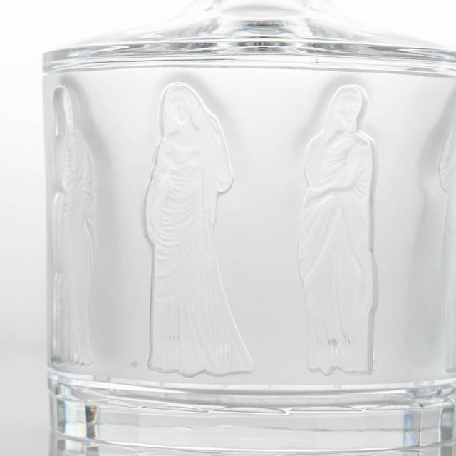 1950s Antique Women's Decanter in Crystal from Lalique, France, 1952 For Sale - Image 5 of 9
