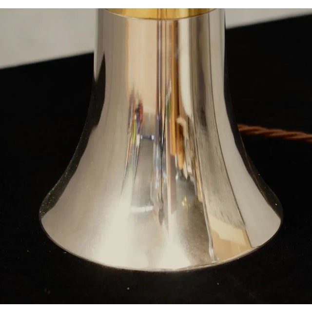 Brass and Chrome Table Lamp, 1970 For Sale - Image 4 of 9