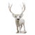Majestic Life-Size Cast Concrete Stag Deer Sculpture, Rustic Garden Accent For Sale