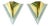 Postmodern Triangular Sconces from Karstadt, 1980s, Set of 2 For Sale