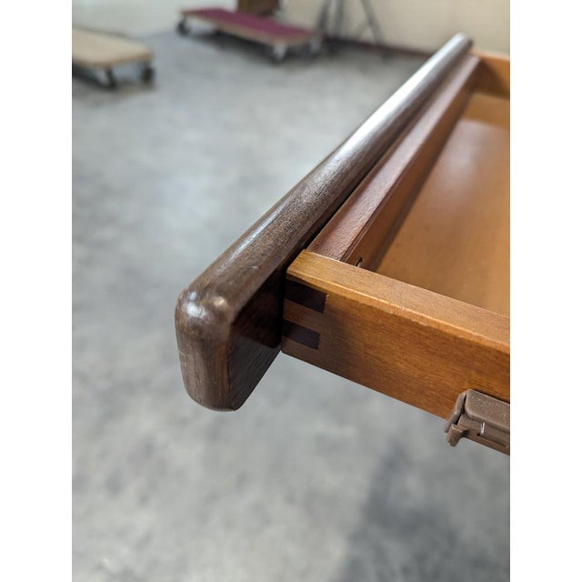 Large Scandinavian Executive Desk in Walnut For Sale - Image 10 of 14
