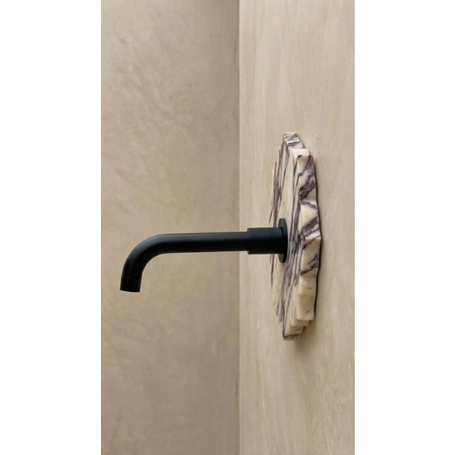 Traditional Calacatta Viola Marble Backsplash Tile – 9” Decorative Wall Tile for Bathroom Vanity For Sale - Image 3 of 4