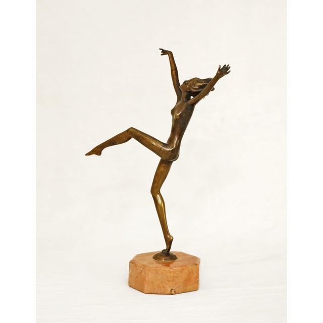 Josef Lorenzl, Bronze Female Nude, 1920s, Bronze and Marble For Sale - Image 6 of 9