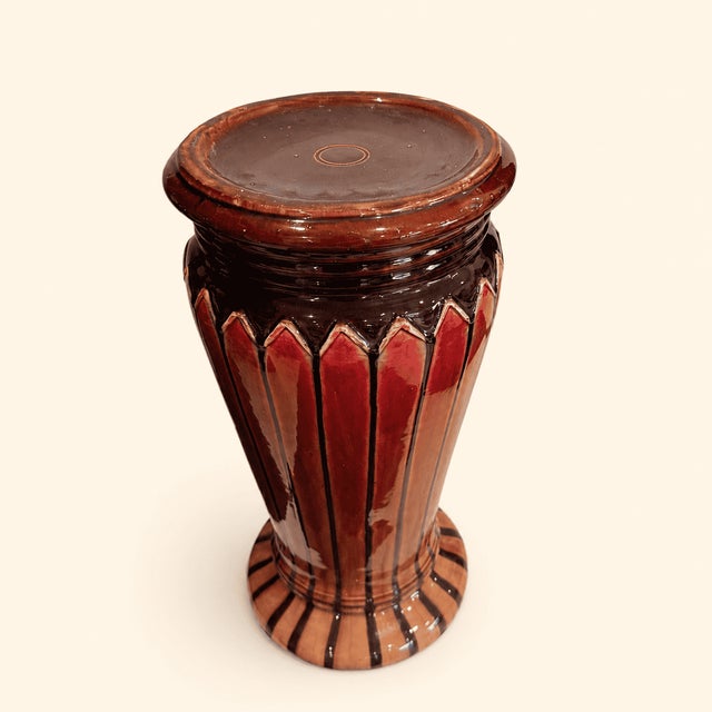 Antique Weller Blended Majolica Pedestal With Jardiniere, Ohio Art Pottery, C. 1910 For Sale - Image 4 of 8
