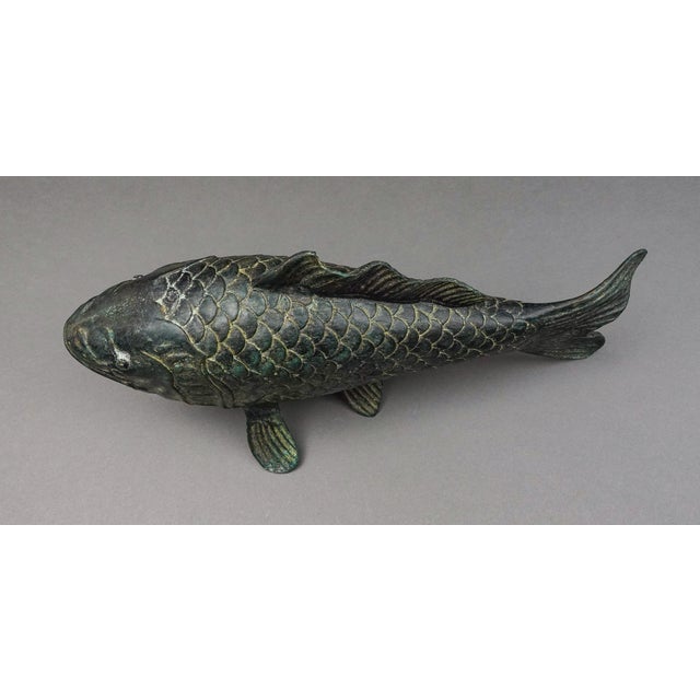 Mid 20th Century MaitlandSmith Thailand Large Bronze Carp Fish