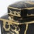 Hexagonal Black & Gold Ceramic Lidded Jar For Sale - Image 4 of 8