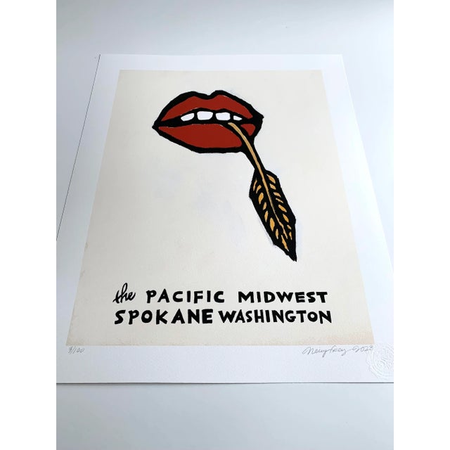 Ivory 'Pacific Midwest' 16 X 20 Graphic Giclee Poster by Neicy Frey For Sale - Image 8 of 10