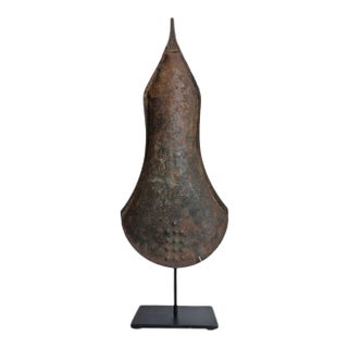 Antique Nigerian Tribal Iron Gong Bell Currency For Sale