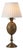 Gold-Toned Pineapple Table Lamp with White Pleated Shade, 1950s For Sale