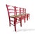 Brown Italian Red Oak Ladder-Back Dining Chairs with Woven Rush Seats, Set of 4 For Sale - Image 8 of 9