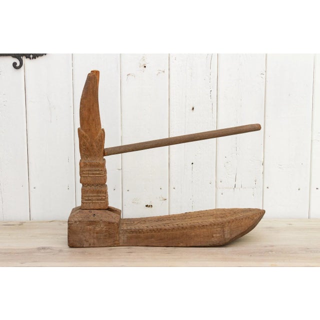 Antique Carved Spinning Wheel For Sale - Image 10 of 12