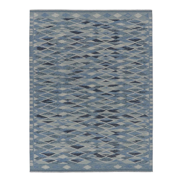 Contemporary Scandinavian Style Geometric Wool Rug by Rug & Kilim, India For Sale