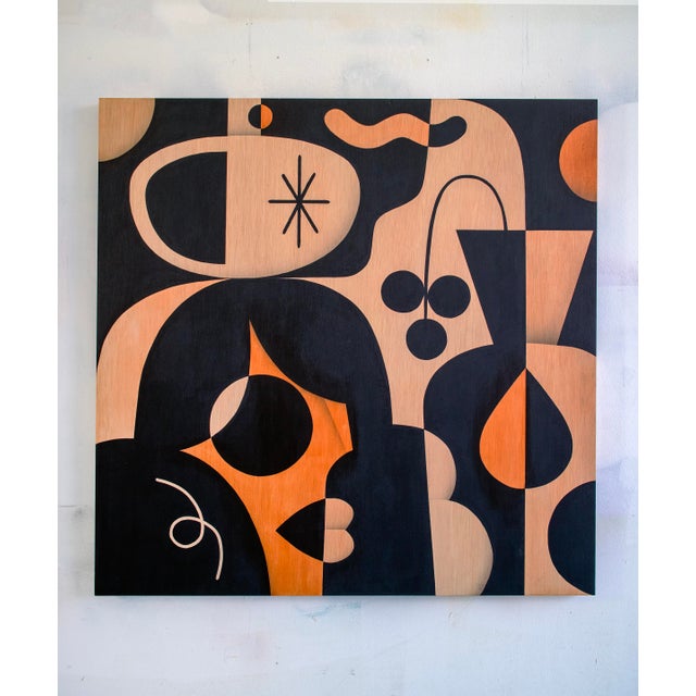 Original acrylic on wood panel by the Spanish artist Rubén Sánchez (Zoonchez), from his Equilibrios Cotidianos ("Everyday...
