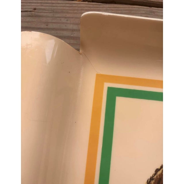 Ralph Lauren Vintage Signed Equestrian Horse Serving Tray With Brass Handles, 20.5” For Sale - Image 4 of 11