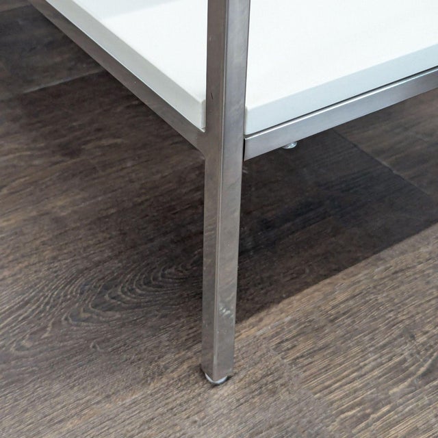 West Elm White Lacquer Storage Console For Sale - Image 11 of 11