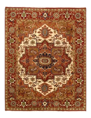Pasargad Ivory Fine Hand-Knotted Serapi Design Rug 8' X 10'