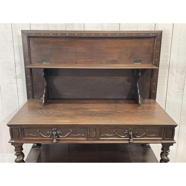 Late 19th Century Henry II Serving Table in Oak For Sale - Image 6 of 17