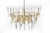 Vintage Metal, Brass and Crystal Chandelier realized by an italian production in 1970s. Very good condition. Up to 250V...