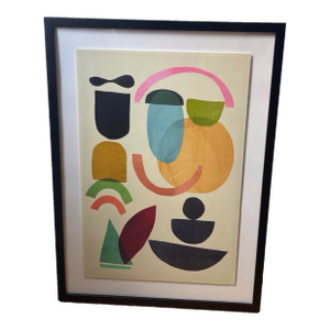 Authentic Wendover Art Group Abstract MCM Giclee Wall Art Global Markings II