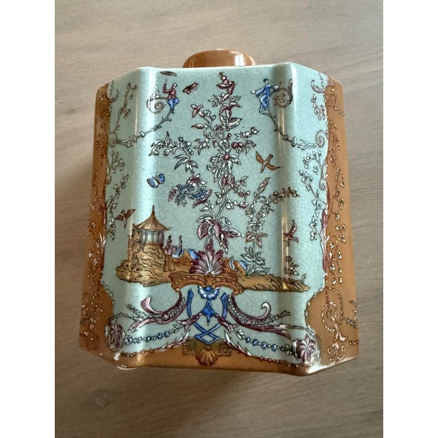 Metal Vintage Wong Lee Tea Caddy Jar For Sale - Image 7 of 12