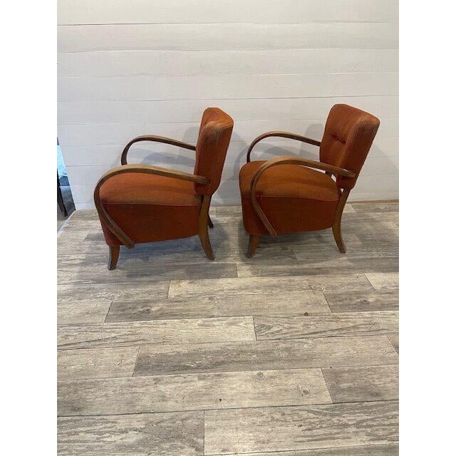 Vintage Model H-237 Relax Chairs from Halabala, 1930s, Set of 2 For Sale - Image 4 of 7