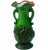American Mid-Century Handmade Green Glass Art Vase For Sale - Image 3 of 9