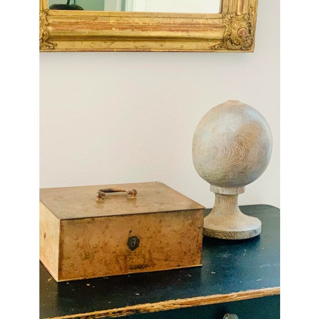 19th Century Antique English Turned Wood Staircase Newel Finial For Sale - Image 12 of 12