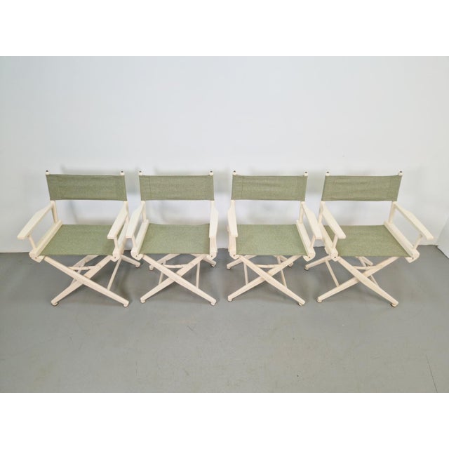 Forest Green Vintage Wooden Director's Folding Chairs, 1960s, Set of 4 For Sale - Image 8 of 12