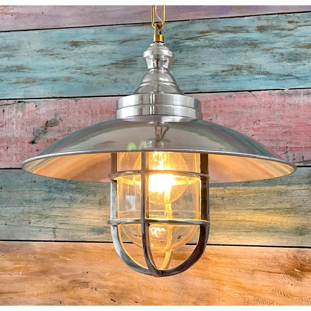 Nautical Maritime Aluminium Hanging Light Shade Passageway Bulkhead Ship Industrial Navigation Restaurant Cafe Lights...
