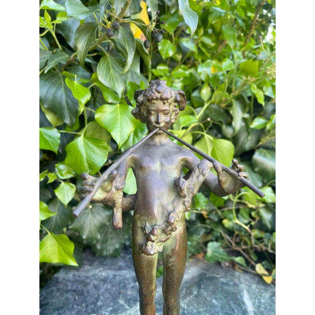 Early 20th Century Antique Bronze Sculpture “Pan of Rohallion” by Frederick William MacMonnies (1890) For Sale - Image 5 of 17