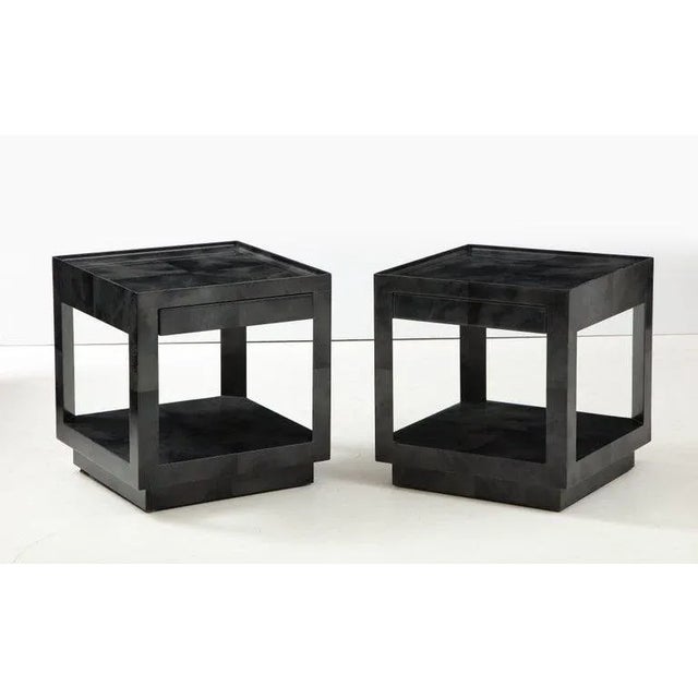 1980s Karl Springer Tray Top End Tables - A Pair For Sale - Image 9 of 13