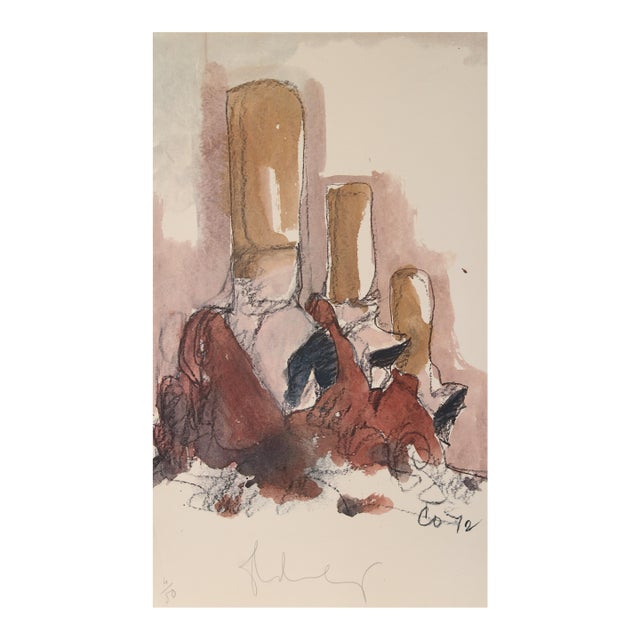 Fagends Carved in Rock, Fagend Canyon (Axsom and Platzker 137), Claes Oldenburg Offset Lithograph on Wove Paper, Signed and Numbered in Pencil For Sale
