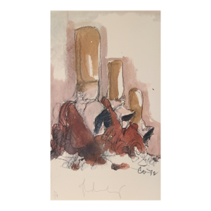 Fagends Carved in Rock, Fagend Canyon (Axsom and Platzker 137), Claes Oldenburg Offset Lithograph on Wove Paper, Signed and Numbered in Pencil