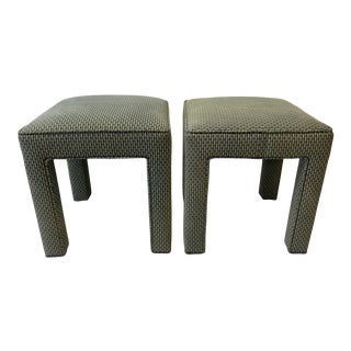 Pair of Contemporary Fully Upholstered Benches For Sale