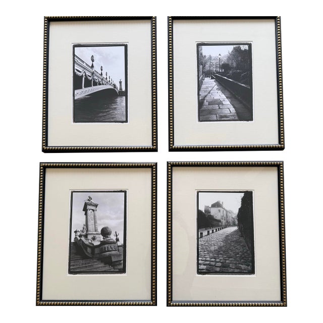 Set of 4 Black and White Photographs of Paris France For Sale