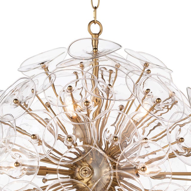 Traditional Regina Andrew Poppy Glass Chandelier Small in Clear For Sale - Image 3 of 6