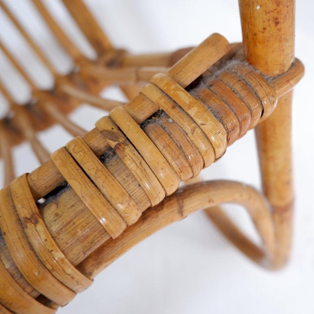 Vintage Dutch Rattan Magazine Rack, 1960s For Sale - Image 10 of 14