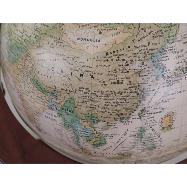Heritage Collection Lighted World Globe on Stand For Sale - Image 12 of 13